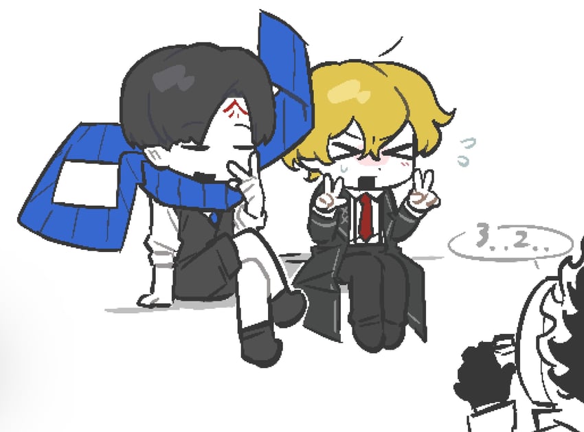 sinclair, dante, and demian (project moon and 1 more) drawn by ohzv