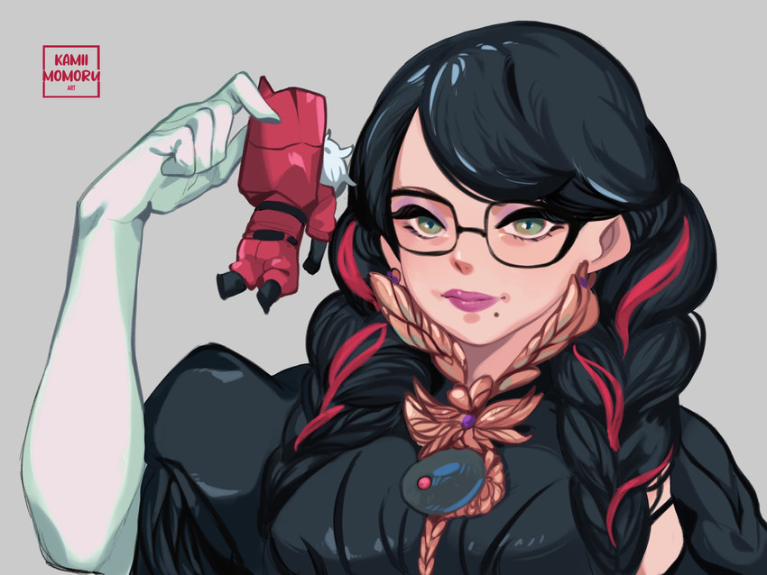 dante and bayonetta (devil may cry and 3 more) drawn by kamii_momoru