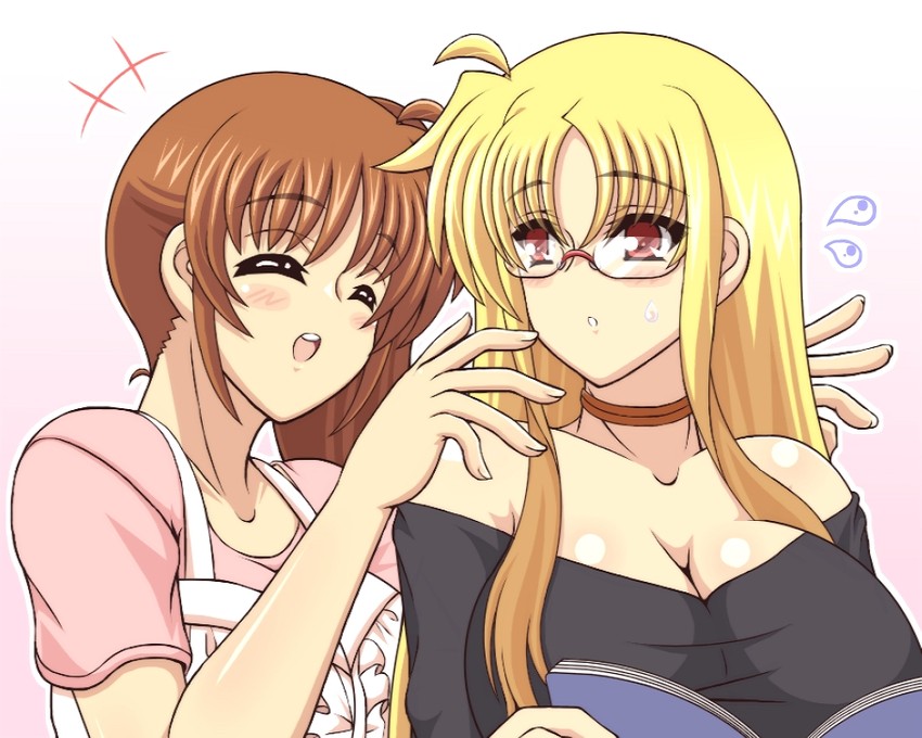 fate testarossa and takamachi nanoha (lyrical nanoha and 1 more) drawn by kano-0724