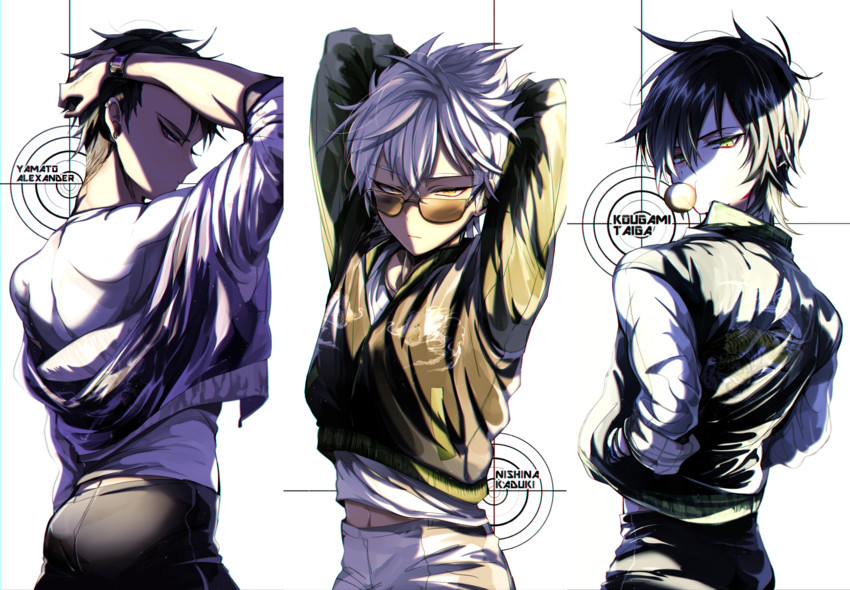 yamato alexander, nishina kazuki, and kougami taiga (pretty series and 3 more) drawn by shunnyun