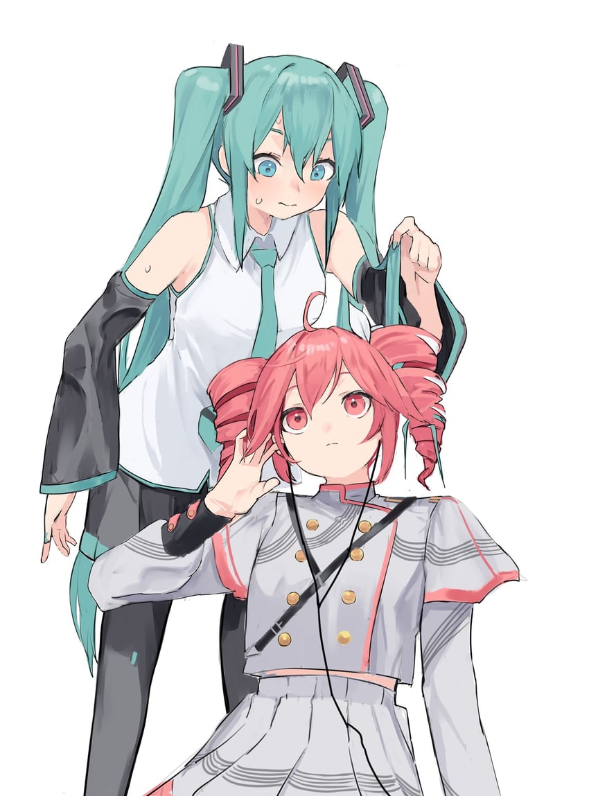 hatsune miku and kasane teto (vocaloid and 2 more) drawn by pocche-ex