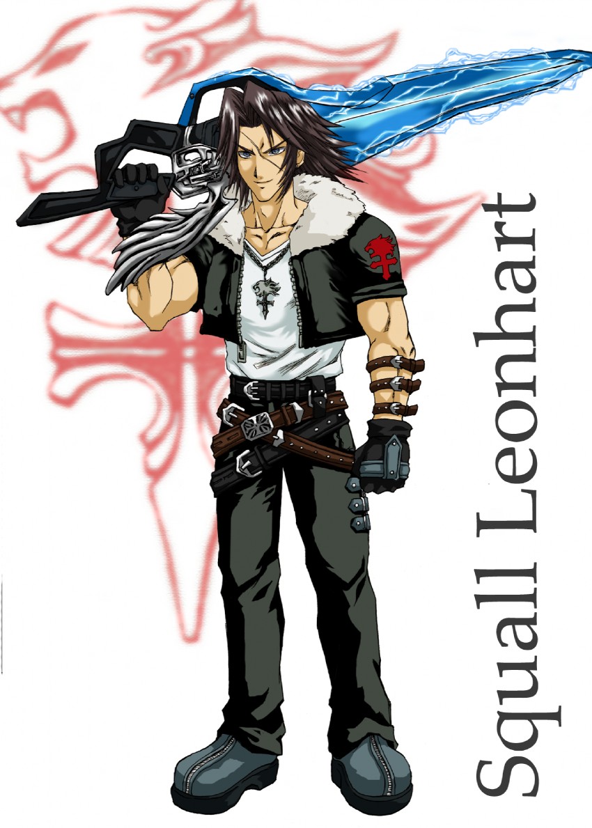 squall leonhart (final fantasy and 2 more) drawn by shinomiya_akino