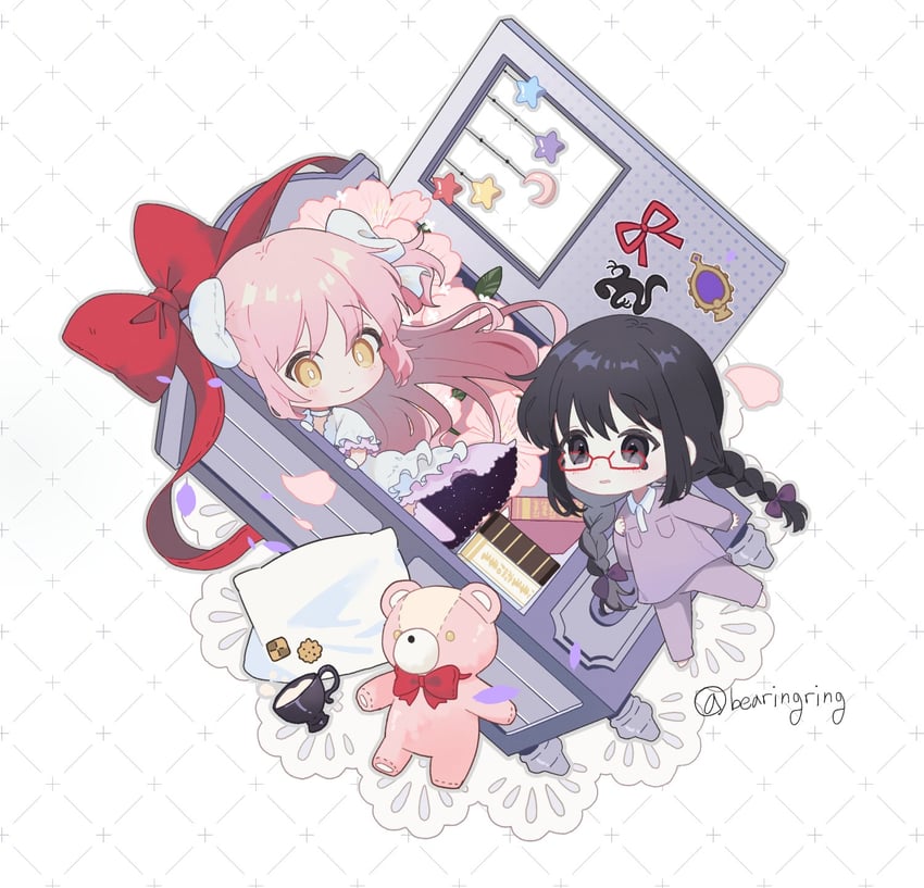akemi homura, kaname madoka, and ultimate madoka (mahou shoujo madoka magica) drawn by gomgurim