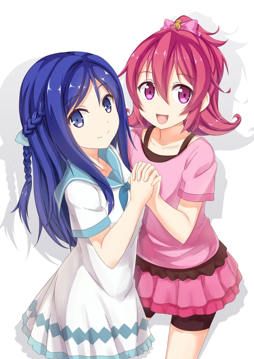 hishikawa rikka and aida mana (precure and 1 more) drawn by .com_(bot_com1)