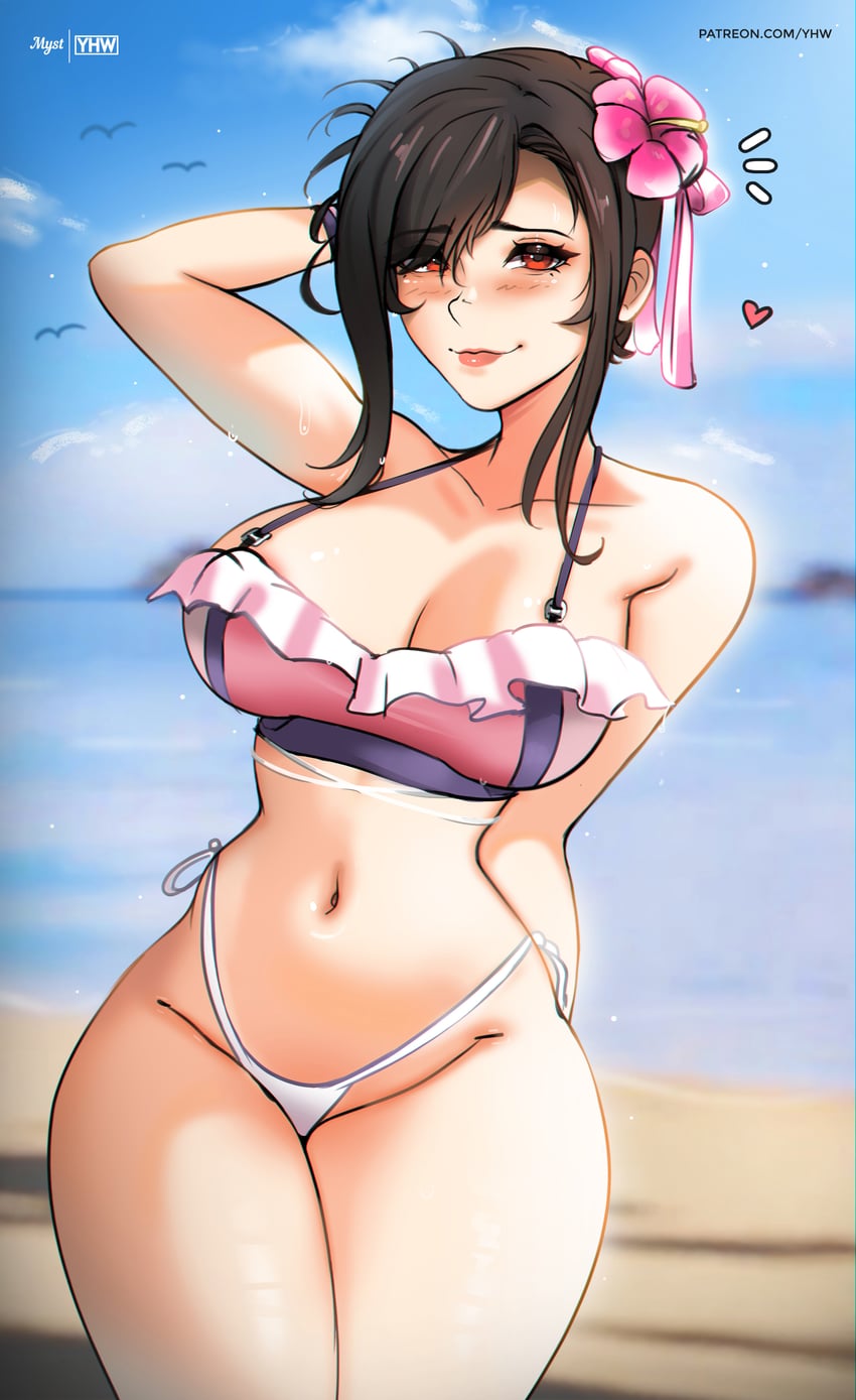 tifa lockhart (final fantasy and 1 more) drawn by mystyhw