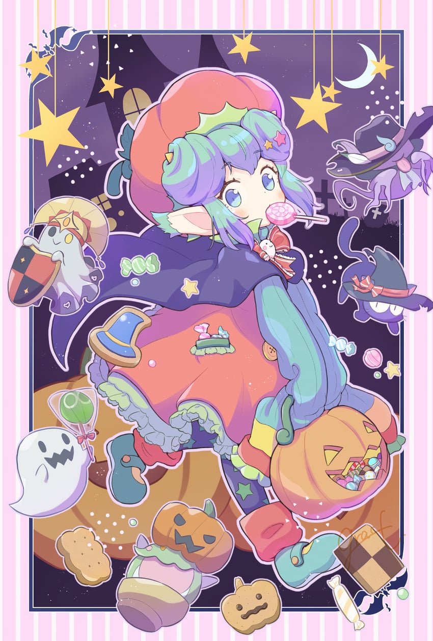 puyo, lidelle, popoi, donguri gaeru, lumir, and 1 more (puyopuyo and 1 more) drawn by jazz_grace