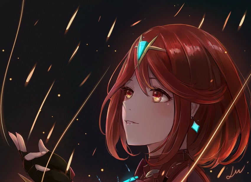pyra (xenoblade chronicles and 1 more) drawn by leonmandala