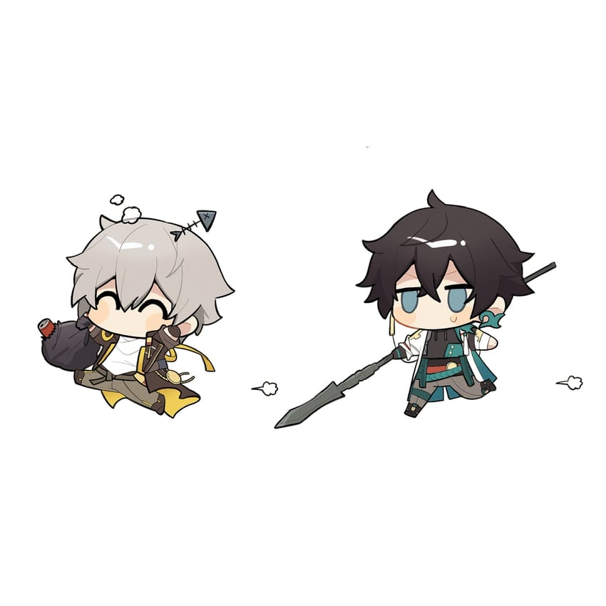 trailblazer, caelus, and dan heng (honkai and 1 more) drawn by !!_(p7kwzcwyyhxsz6u)