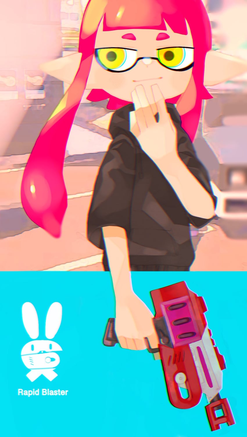 inkling player character and inkling girl (splatoon) drawn by popopo632