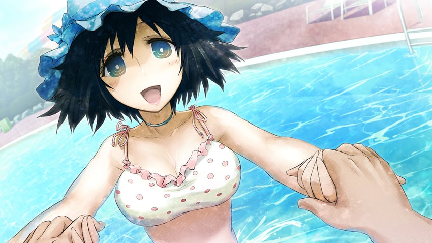 okabe rintarou and shiina mayuri (steins;gate and 1 more) drawn by huke