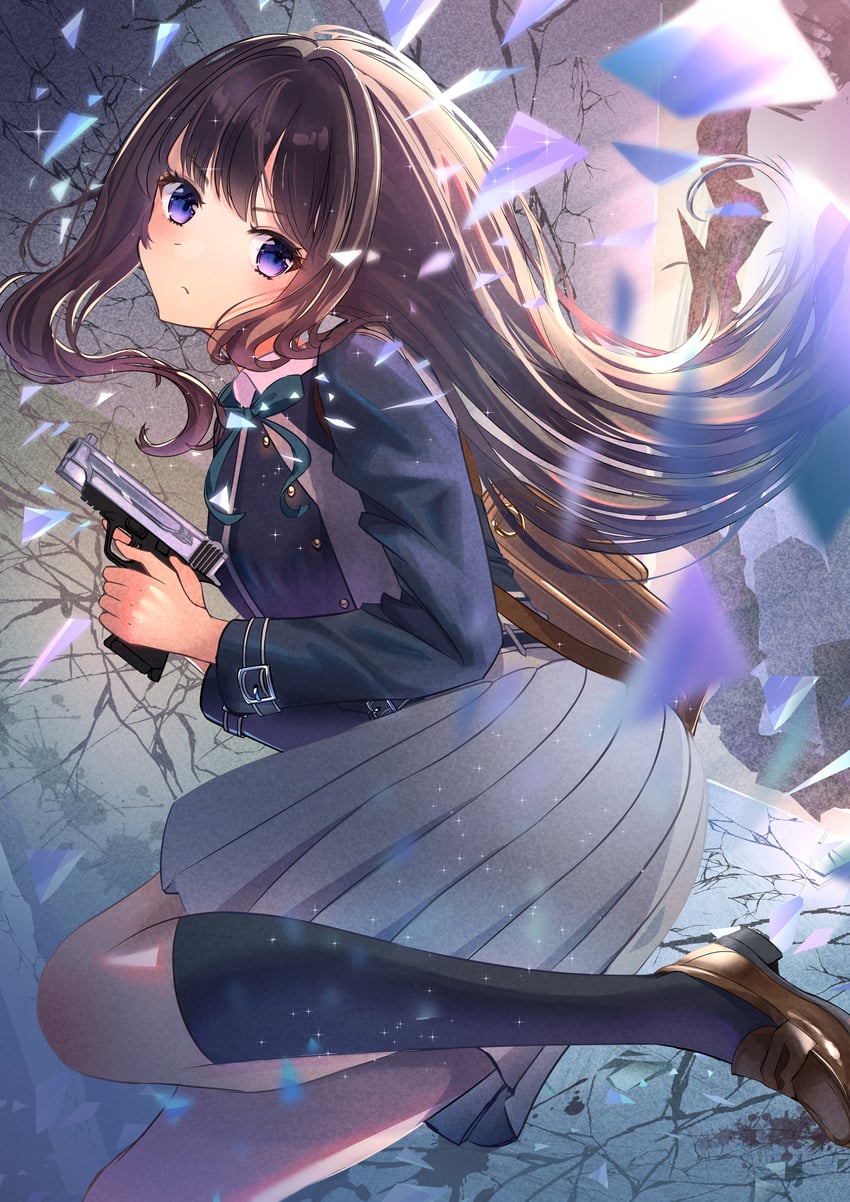 inoue takina (lycoris recoil) drawn by yururi_dayo