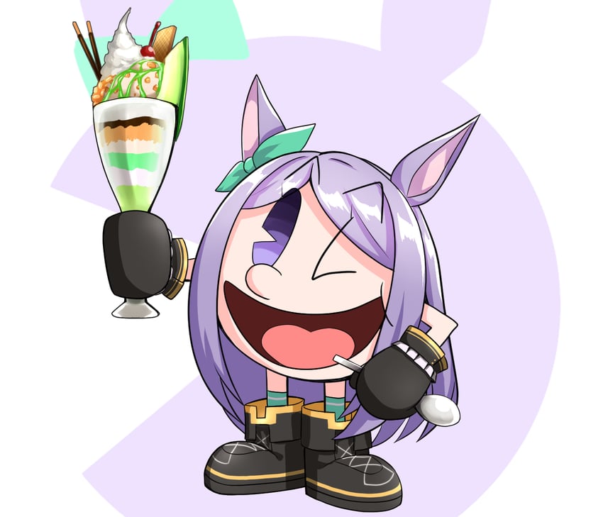 mejiro mcqueen and pac-man (umamusume and 1 more) drawn by meso_(zgmf-xv)