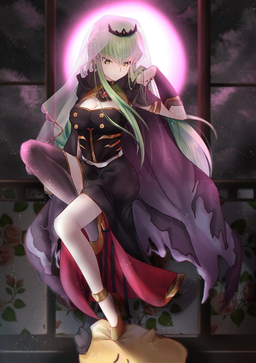 mori calliope and c.c. (hololive and 2 more) drawn by budgiepon