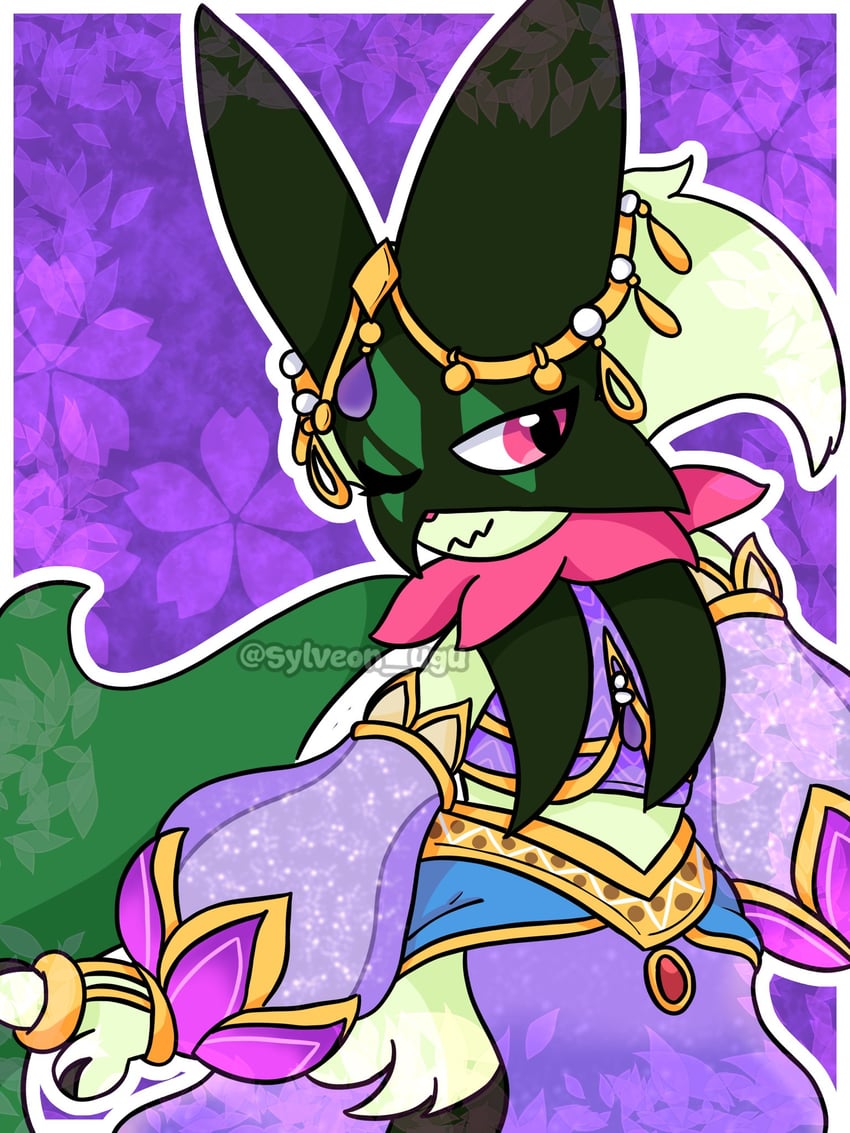 meowscarada (pokemon and 1 more) drawn by sylveon_ugu