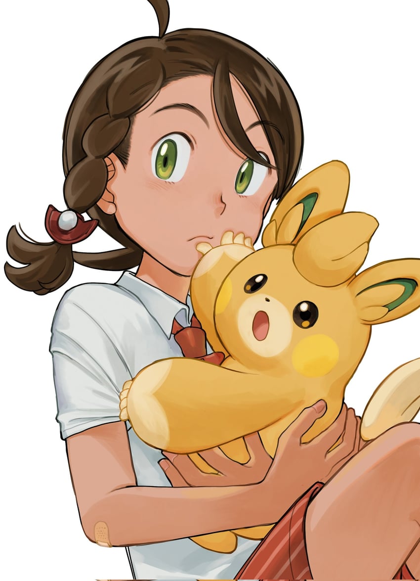 juliana and pawmi (pokemon and 1 more) drawn by elizabeth_(tomas21)