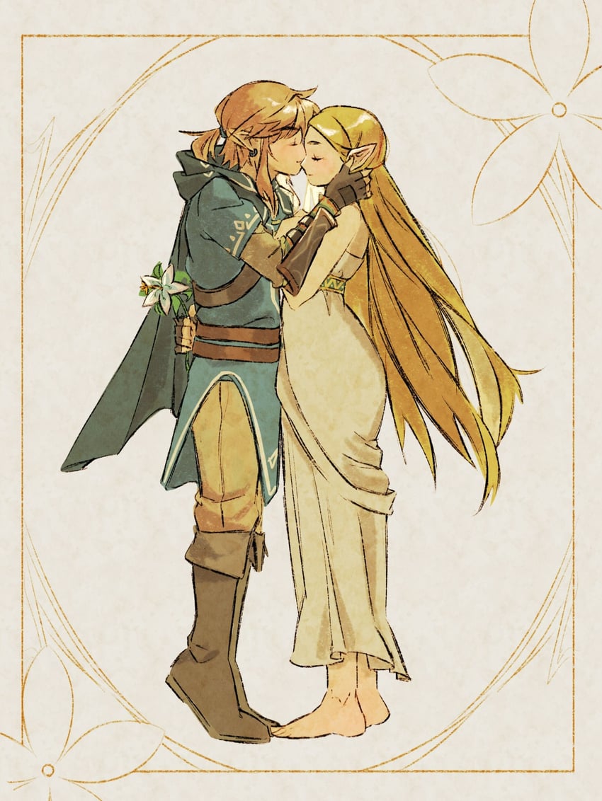 link and princess zelda (the legend of zelda and 1 more) drawn by mmariesr