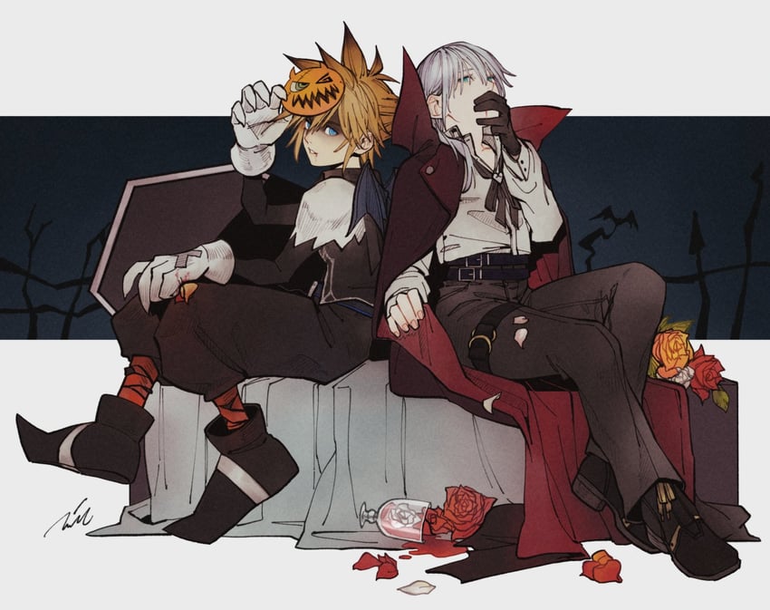 riku and sora (kingdom hearts and 1 more) drawn by mim_(mimya0600)