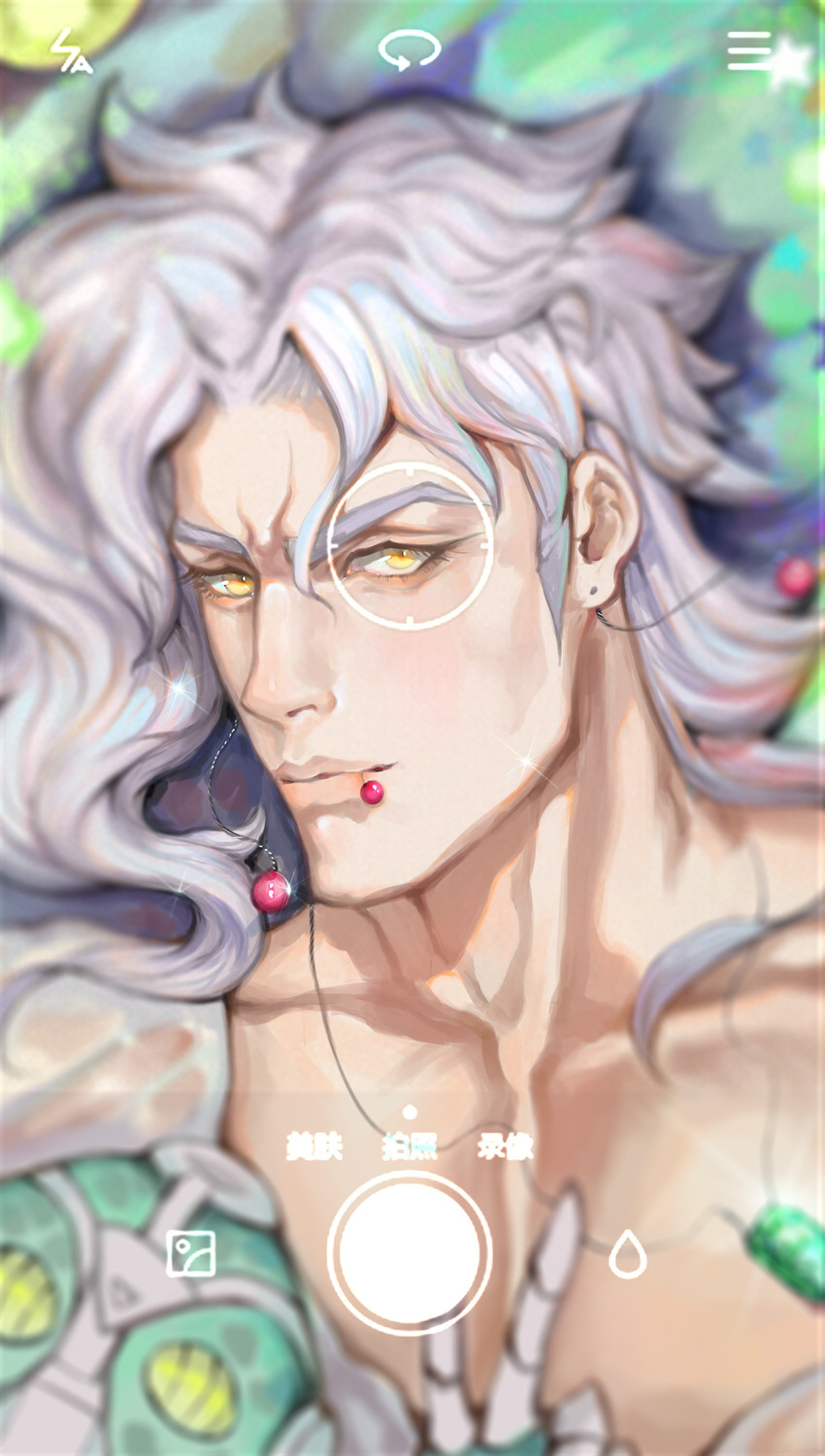kakyoin noriaki and hierophant green (jojo no kimyou na bouken and 1 more) drawn by bowen_niao