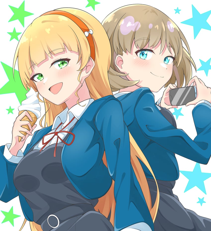 tang keke and heanna sumire (love live! and 1 more) drawn by thio_lovelive