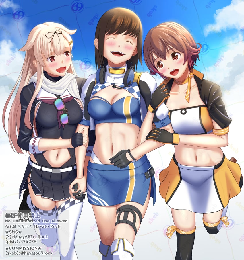 yuudachi, fubuki, yuudachi kai ni, murasame, mutsuki, and 3 more (kantai collection) drawn by hayato_rock