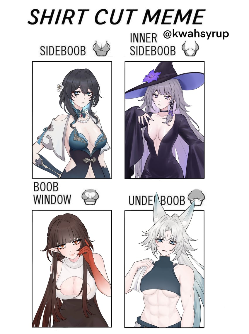 herta, the herta, ruan mei, feixiao, and lingsha (honkai and 1 more) drawn by kwahsyrup