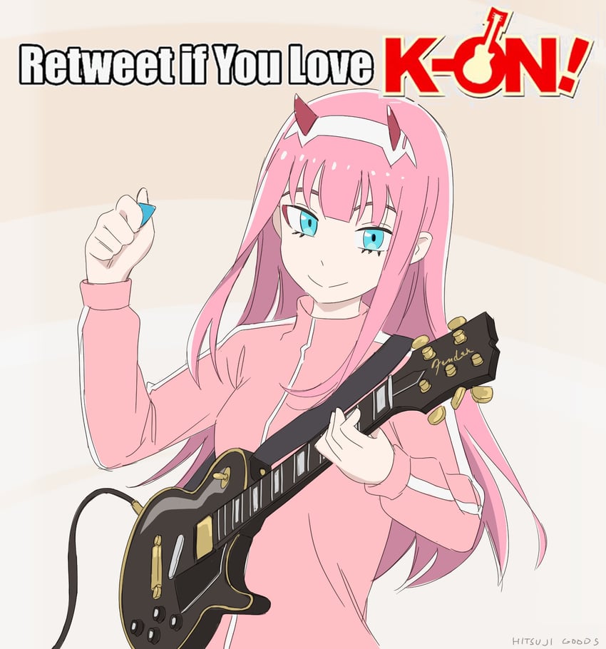gotoh hitori and zero two (k-on! and 2 more) drawn by hitsuji_(hitsujigoods)