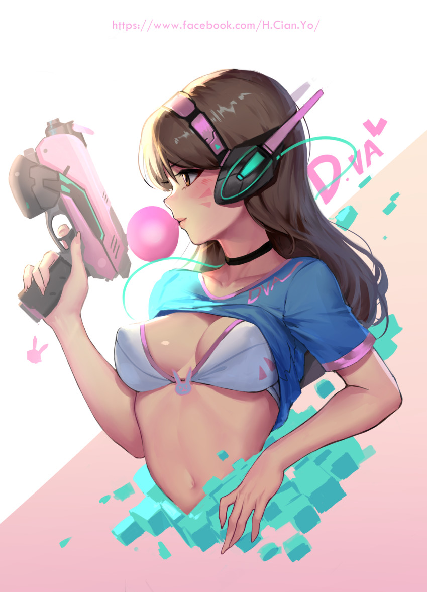 d.va (overwatch and 1 more) drawn by cian_yo