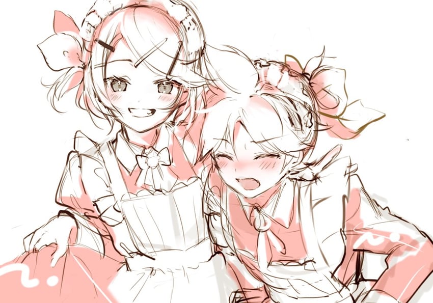 kagamine rin and kagamine len (vocaloid) drawn by oyamada_gamata