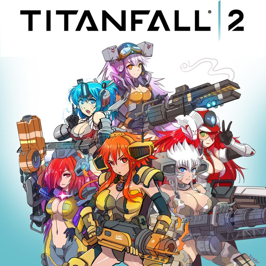 northstar, legion, ronin, scorch, ion, and 1 more (titanfall and 1 more) drawn by hmage