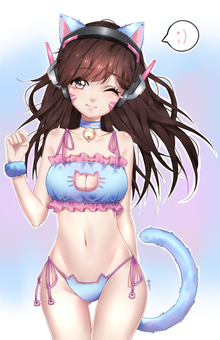 d.va (overwatch and 1 more) drawn by vumii
