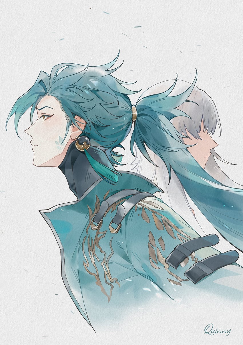 jiyan and geshu lin (wuthering waves) drawn by quinny_il