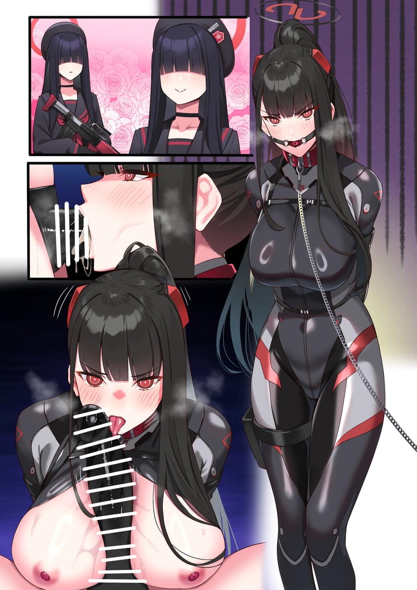 rio and justice task force member (blue archive) drawn by hiememiko