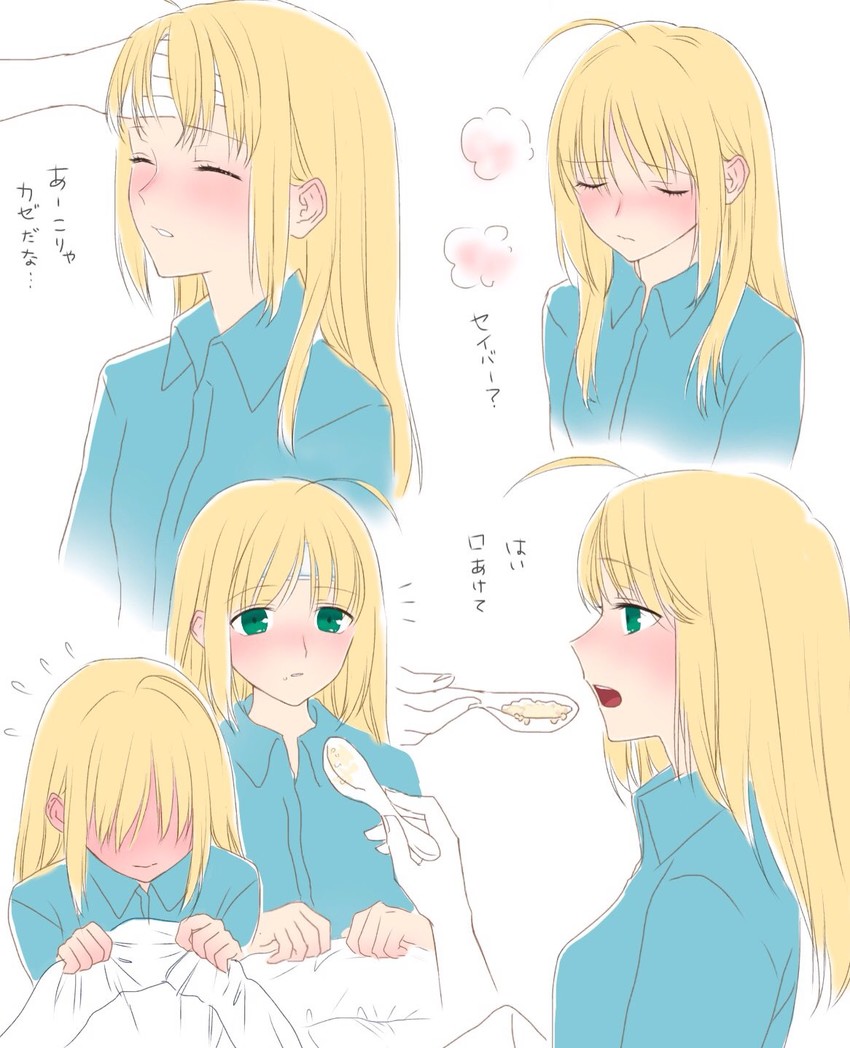 artoria pendragon and saber (fate and 1 more) drawn by nipi27