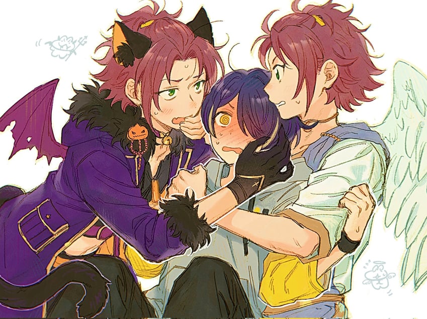 isara mao and sengoku shinobu (ensemble stars!) drawn by 250peicai