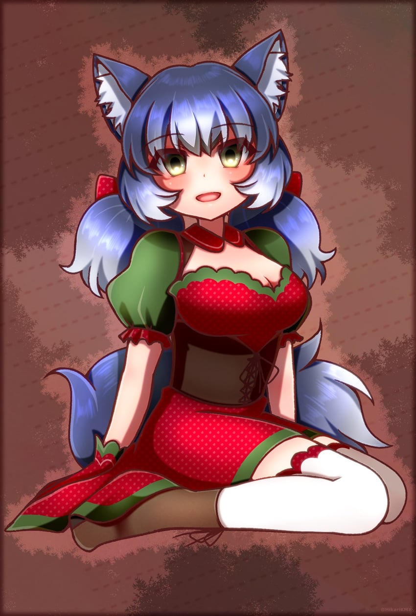 dire wolf and snow white (kemono friends and 2 more) drawn by hikarikmy