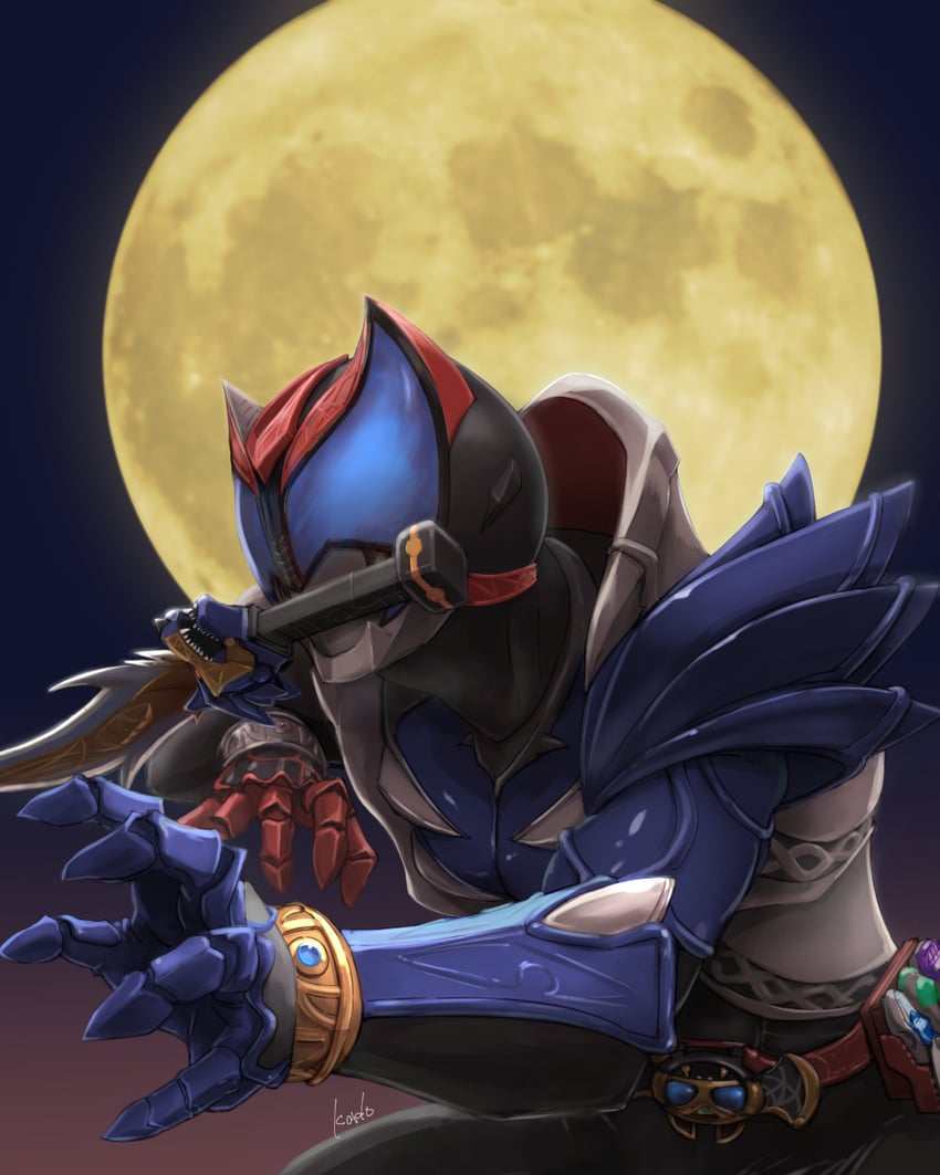 kamen rider kiva (kamen rider and 1 more) drawn by kyuri_bakuhatu