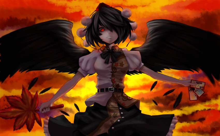 shameimaru aya (touhou) drawn by emerane