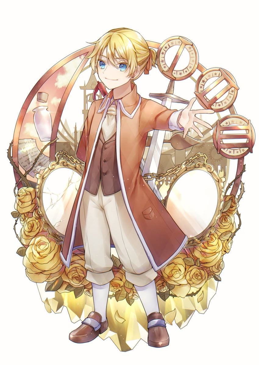 kagamine len and allen avadonia (vocaloid and 3 more) drawn by aryuma772