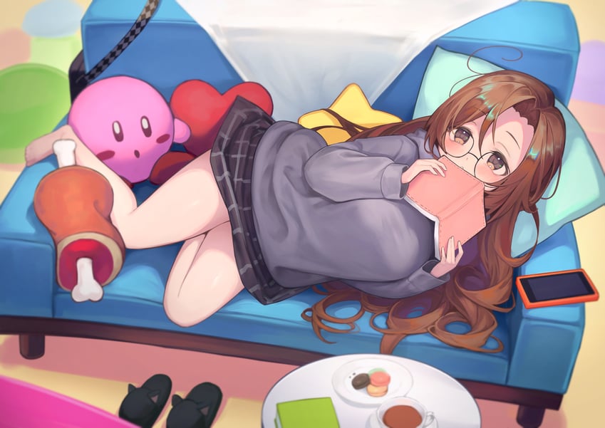kirby and rosa (original and 1 more) drawn by hakusyokuto