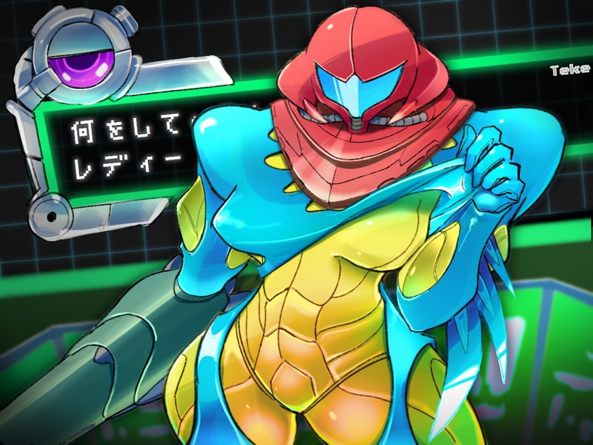 samus aran (metroid and 1 more) drawn by teke