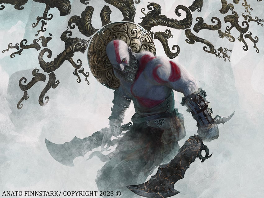 kratos (god of war and 1 more) drawn by anato_finnstark