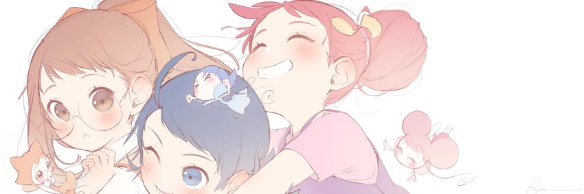 harukaze doremi, fujiwara hazuki, senoo aiko, dodo, mimi, and 1 more (ojamajo doremi) drawn by ryota_(ry_o_ta)
