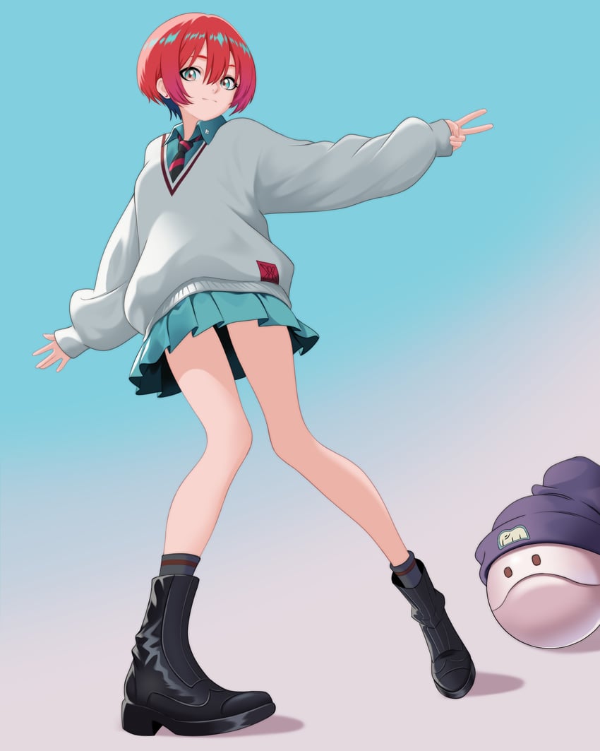 amate yuzuriha and haro (gundam and 1 more) drawn by aldrich.art