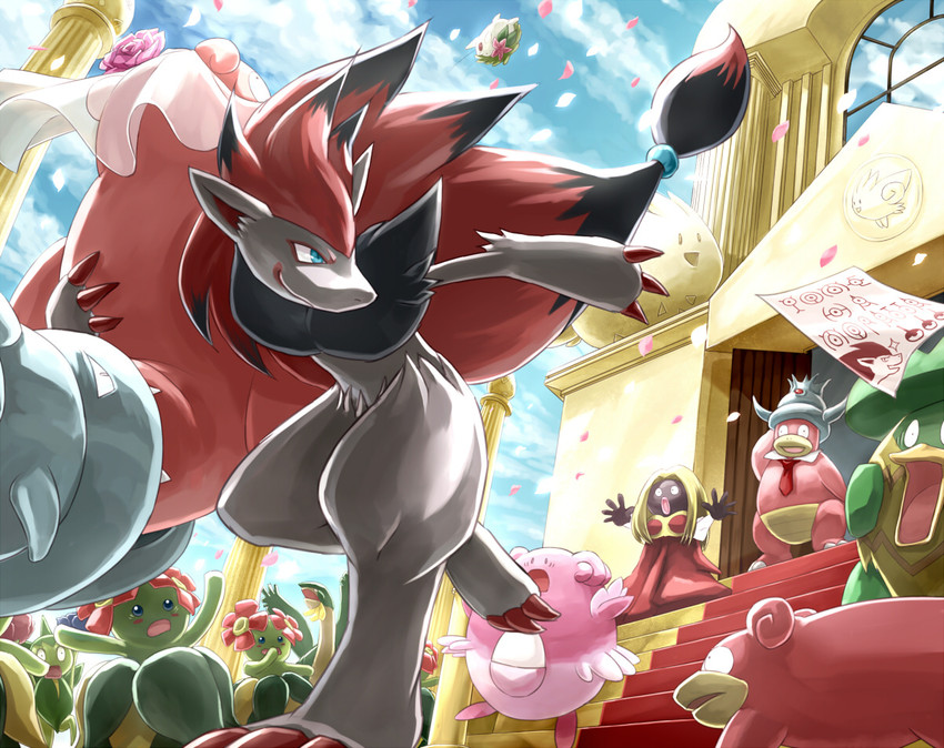 shaymin, slowpoke, zoroark, togekiss, unown, and 17 more (pokemon) drawn by aotsuki