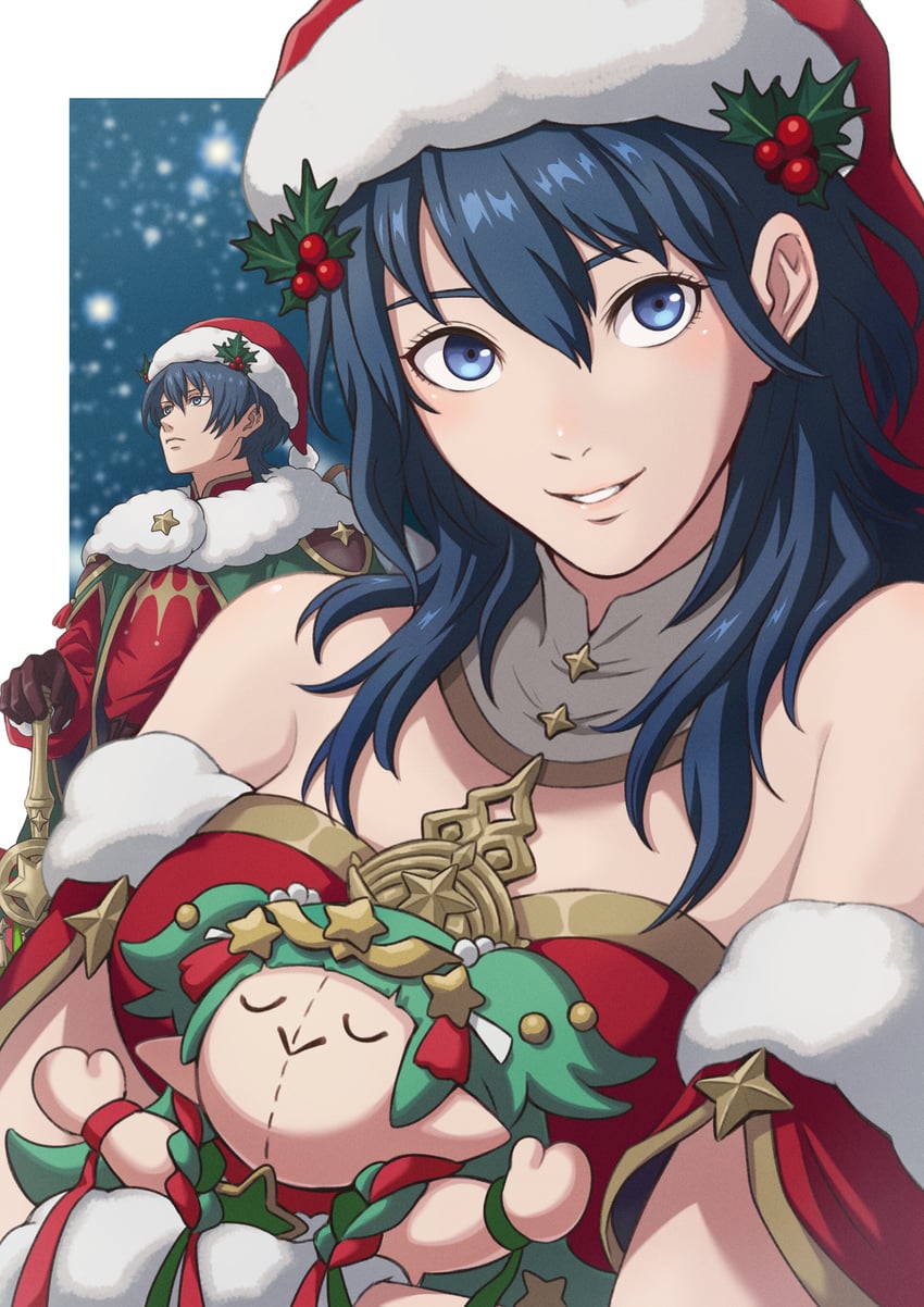 female byleth, male byleth, and sothis (fire emblem and 2 more) drawn by sumaboooo