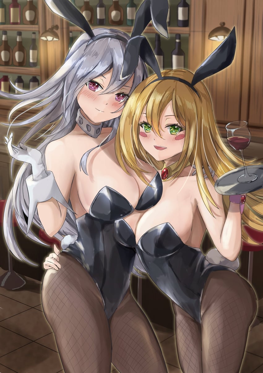 dark magician girl and silent magician (yu-gi-oh!) drawn by misakura_aoi