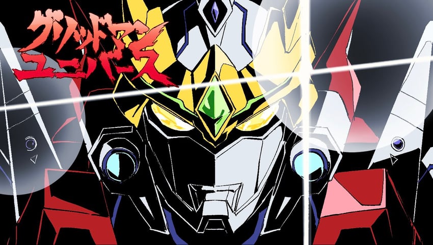 gridman and gridman universe fighter (tengen toppa gurren lagann and 2 more) drawn by himagosan