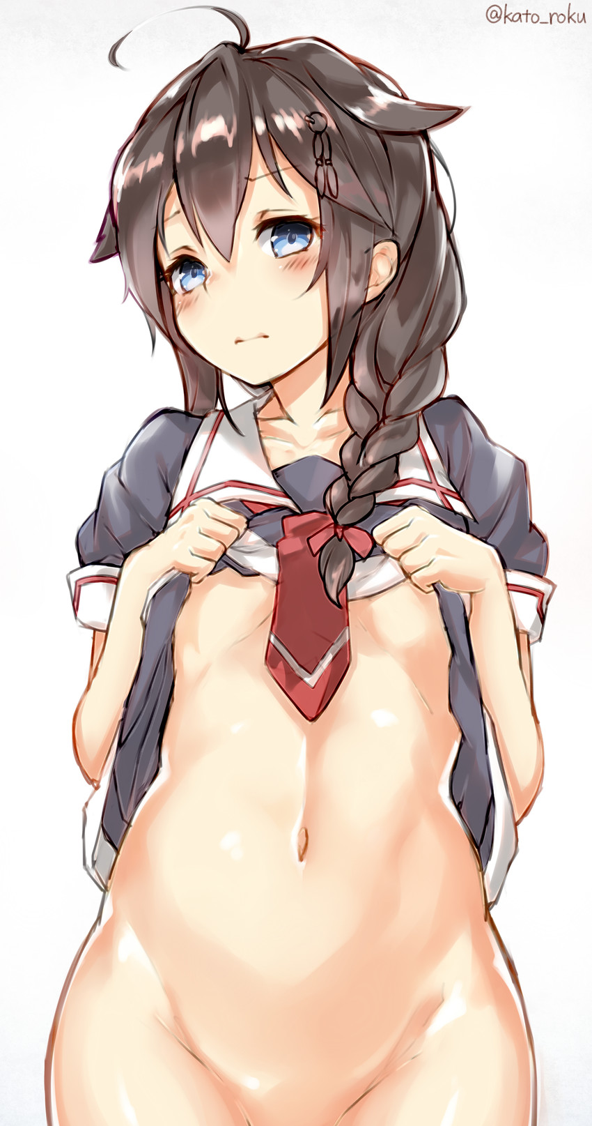 shigure and shigure kai ni (kantai collection) drawn by katoroku