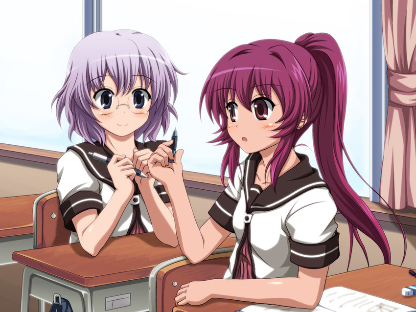 sugiura ayano and ikeda chitose (yuruyuri) drawn by ishida_seito