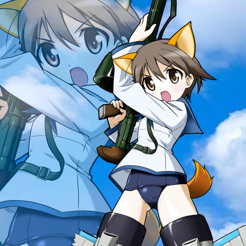 miyafuji yoshika (world witches series and 1 more) drawn by yuunaduse